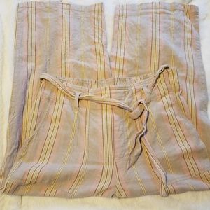 American Eagle wide legged pants linen cotton